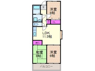 グランドハイツタカノⅡの物件間取画像